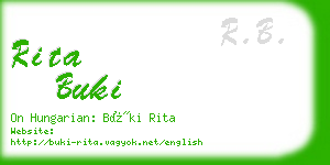 rita buki business card